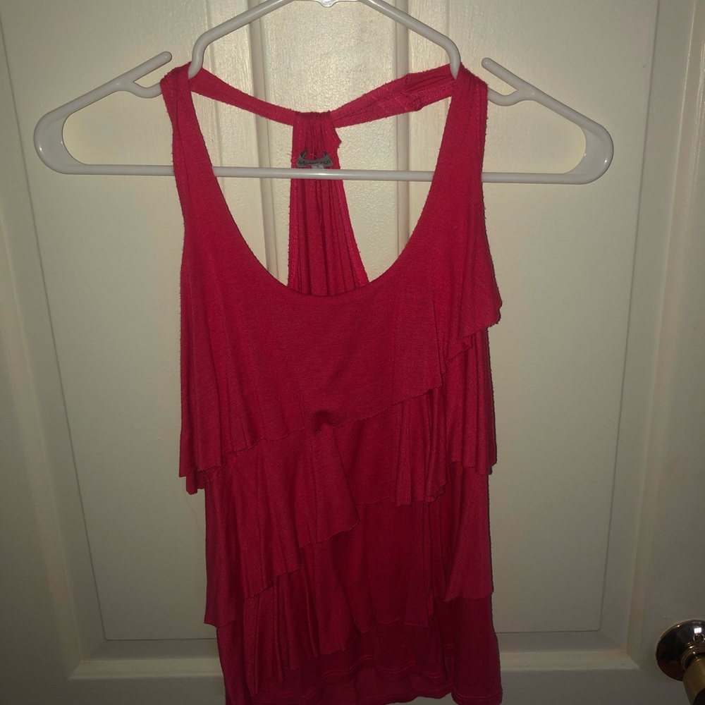 Pink Ruffled Tank Top - Picture 2 of 2